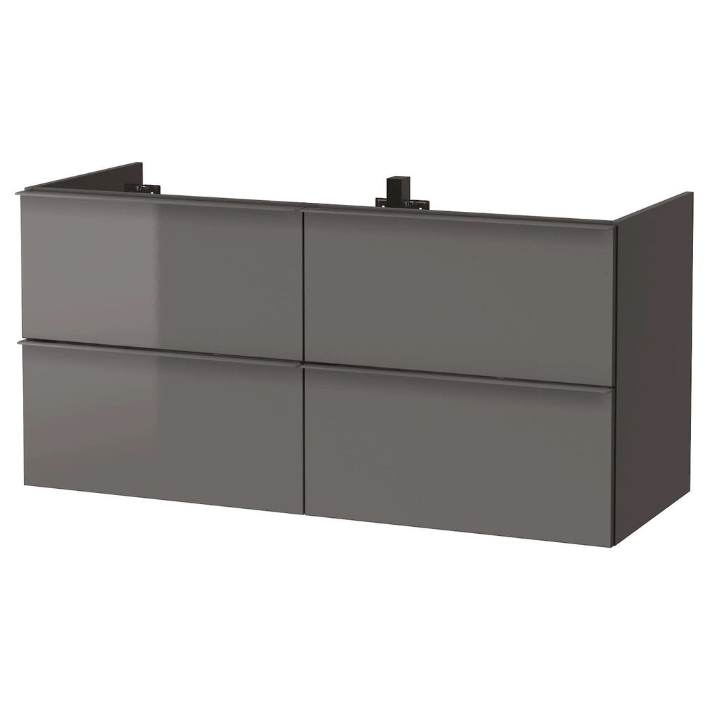 High Gloss Gray Sink Cabinet with 4 Drawers T5896