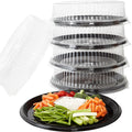Black Plastic 16 in. Serving Tray and Lid 5pk U36558