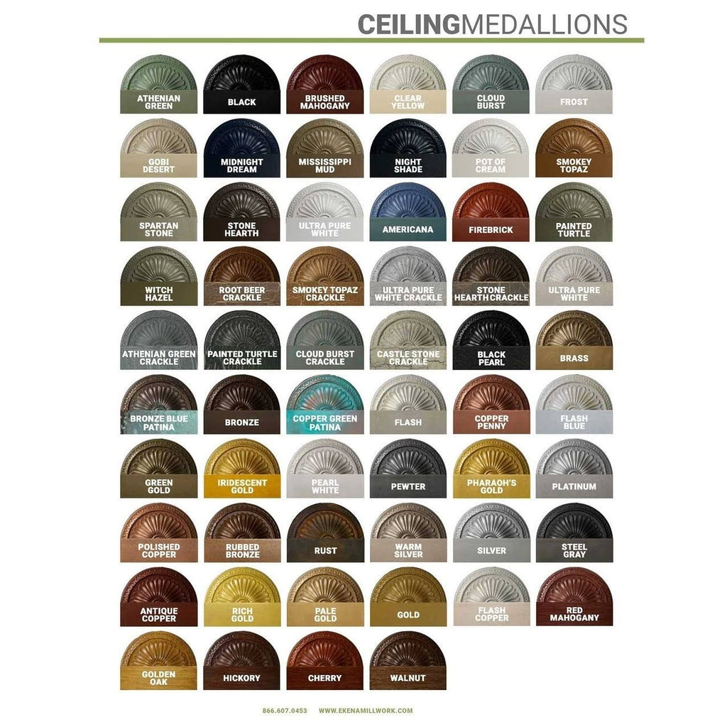 Hand-Painted Bronze Ceiling Medallion T990