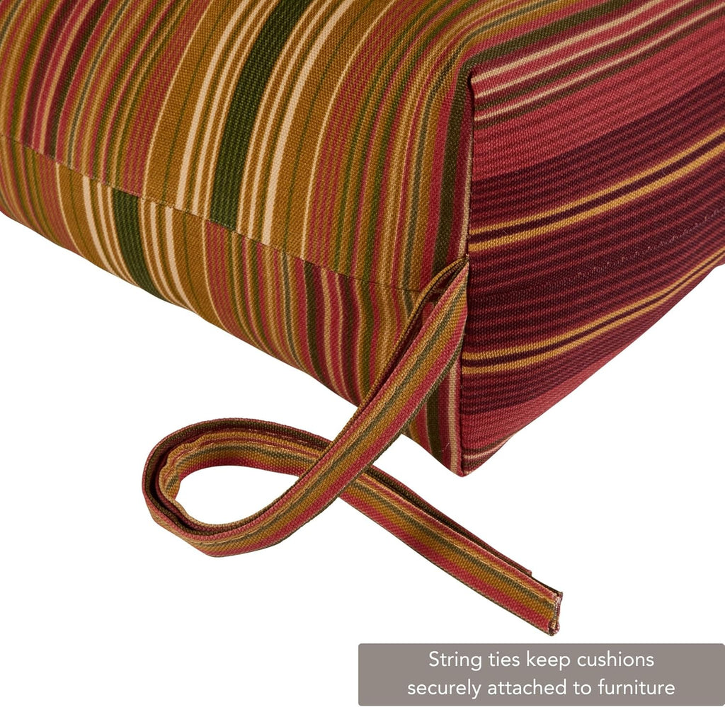 Outdoor 44 x 22-inch High Back Chair Cushion, Set of 1, Cinnamon Stripe G6957