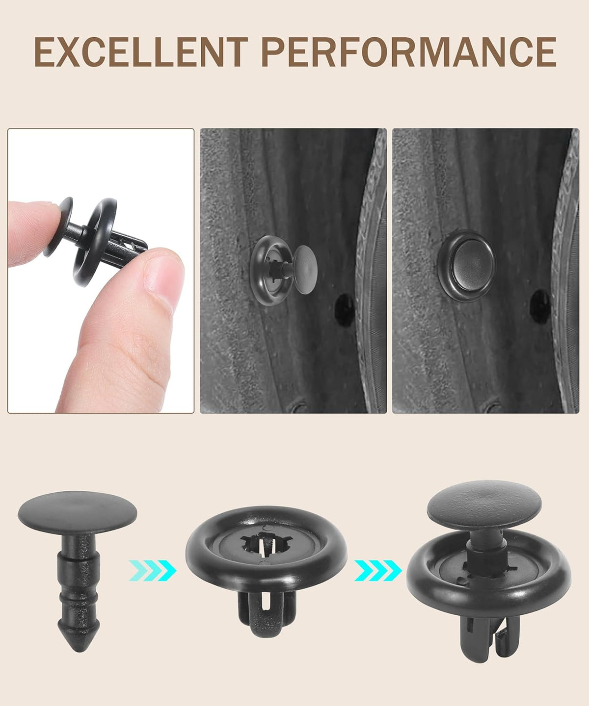 40 PCS Engine Under Cover Push-Type Retainer Clips J978147
