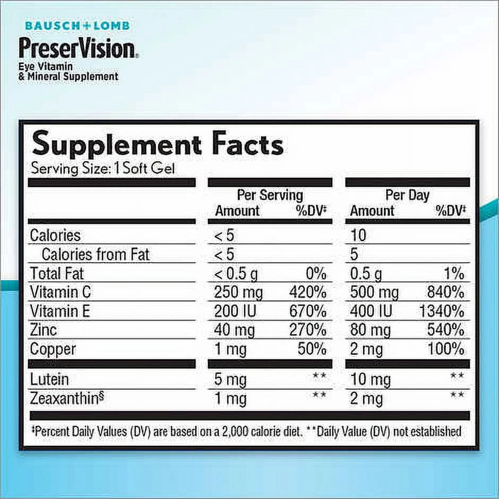 210 Count Eye Vitamin and Mineral Supplement X29639
