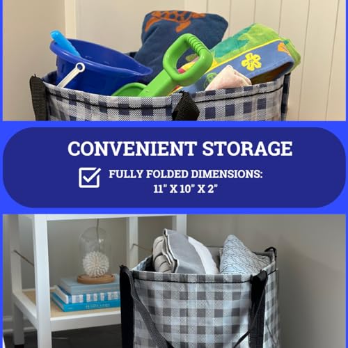 Heavy Duty Storage Tote Bag 22-Gallon Woven Polypropylene N119708