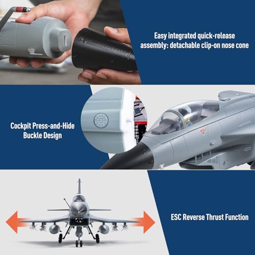 64mm EDF Fighter Jet Remote Control Plane Gray PNP I512276