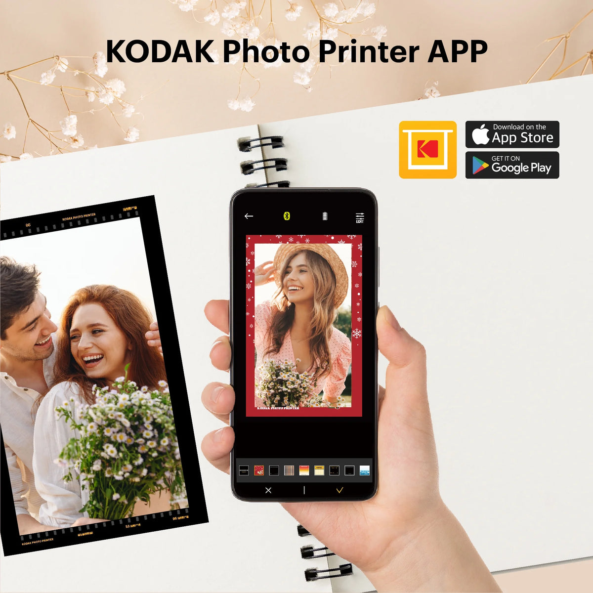4PASS Instant Photo Printer (4x6 inches) + 10 Sheets J39953