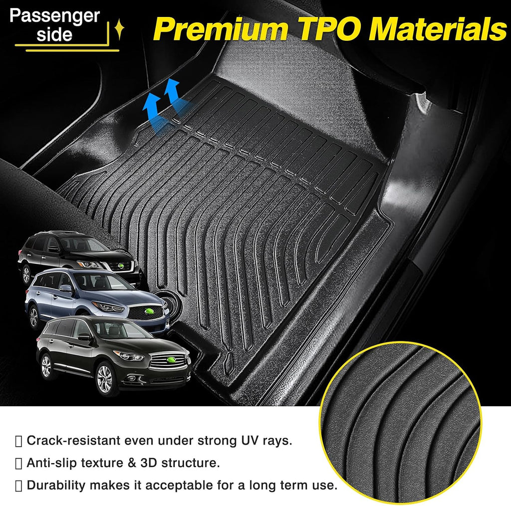 All Weather Floor Mat 2 Row Liner Set TPO Z994