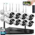 2K 3.0MP Wireless Security Camera System, 8 Channel NVR Outdoor Home Surveillance with 4TB HDD O652
