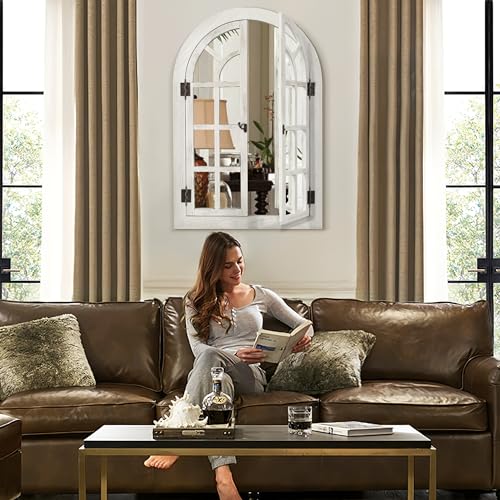 Arched Wall Mirror Wood Frame K8626