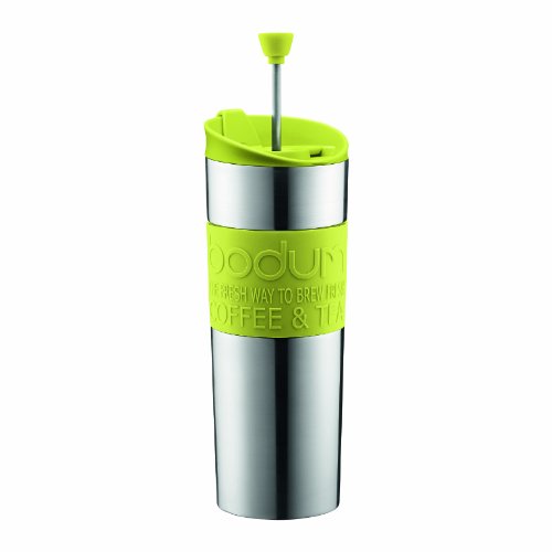 Black 15oz Vacuum Insulated Stainless Steel Travel Press E7351