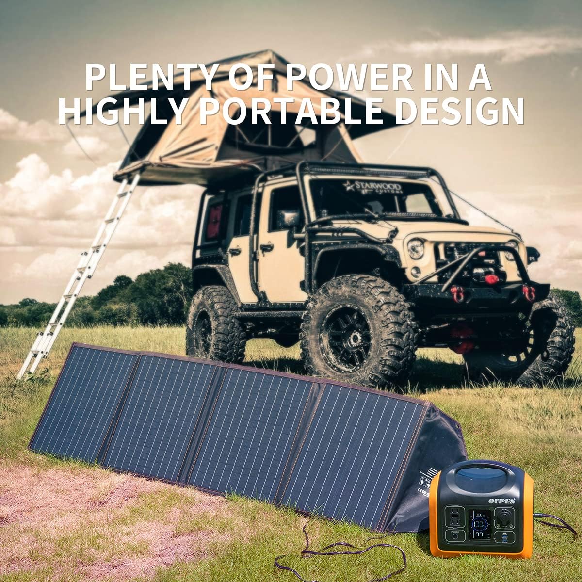 600W Portable Power Station with 100W Solar Panel F782
