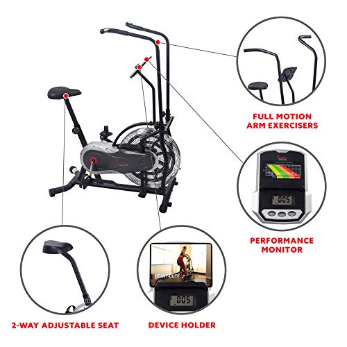 Air Bike Fan Exercise Bike with Digital Monitor and Adjustable Seat H5919
