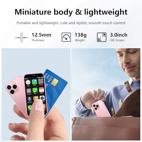 Black 3.0'' Touch Screen Mini Smartphone 2000mAh Dual SIM Quad Core 2GB+16GB D501