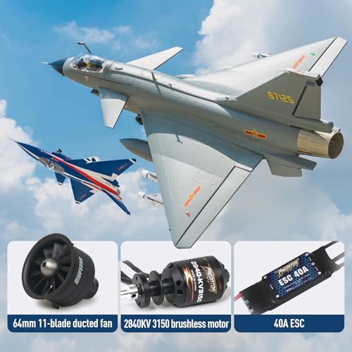 64mm EDF Fighter Jet Remote Control Plane Gray PNP I512276