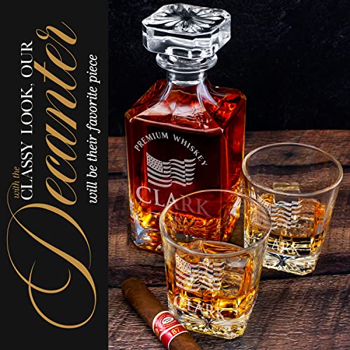 3 PC Whiskey Decanter Set with Glasses F81086