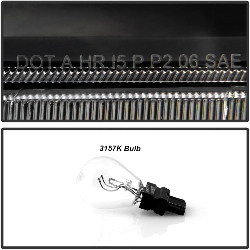 Black Headlights Headlamps Driver + Passenger Side Set B65125