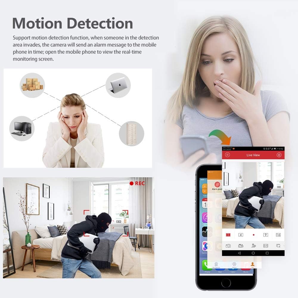 8MP 4K Bullet PoE IP Camera Outdoor 4mm 3840×2160 98ft Night Vision IP67 SD Card Slot K88434