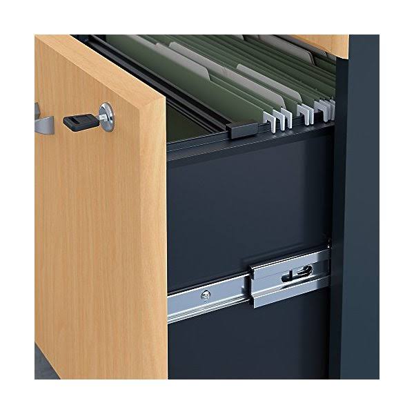 48W Desk with Hutch and Mobile File Cabinet A9552