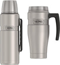 40 Ounce Vacuum-Insulated Stainless Steel Beverage Bottle and 16 Ounce Travel Mug G356461