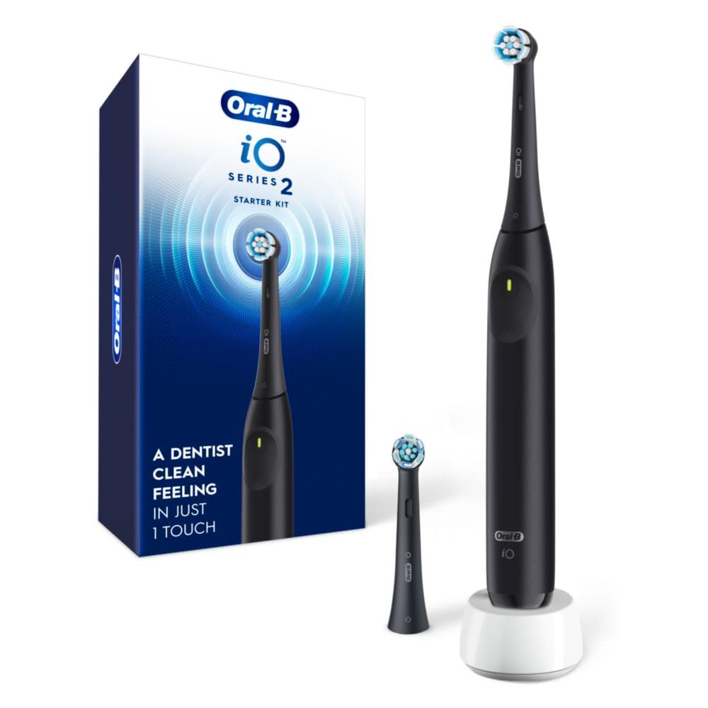 Night Black Rechargeable Electric Toothbrush with 2 Brush Heads O57176