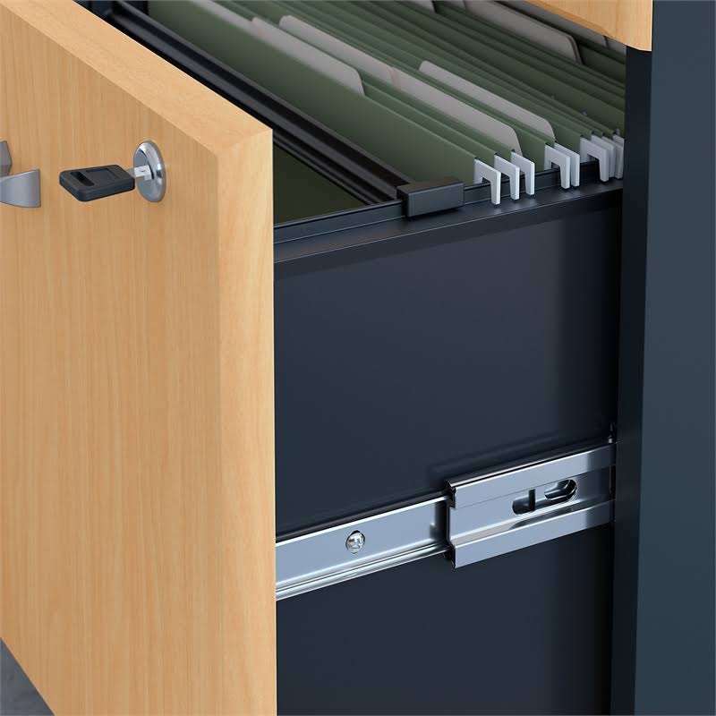 48W Desk with Hutch and Mobile File Cabinet A9552
