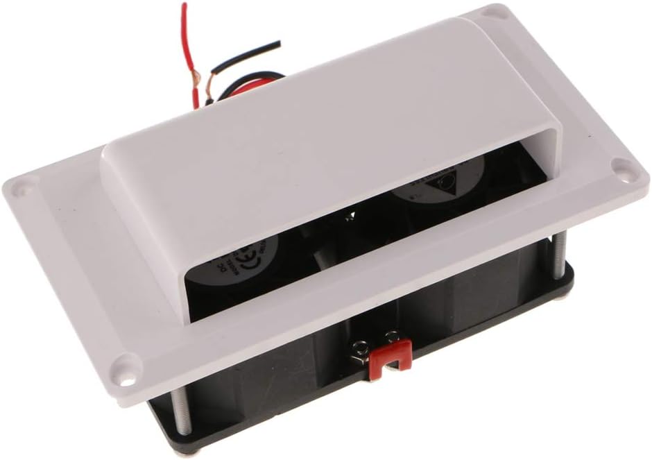 White 25W RV Side Air Vent Exhaust Fan W4358