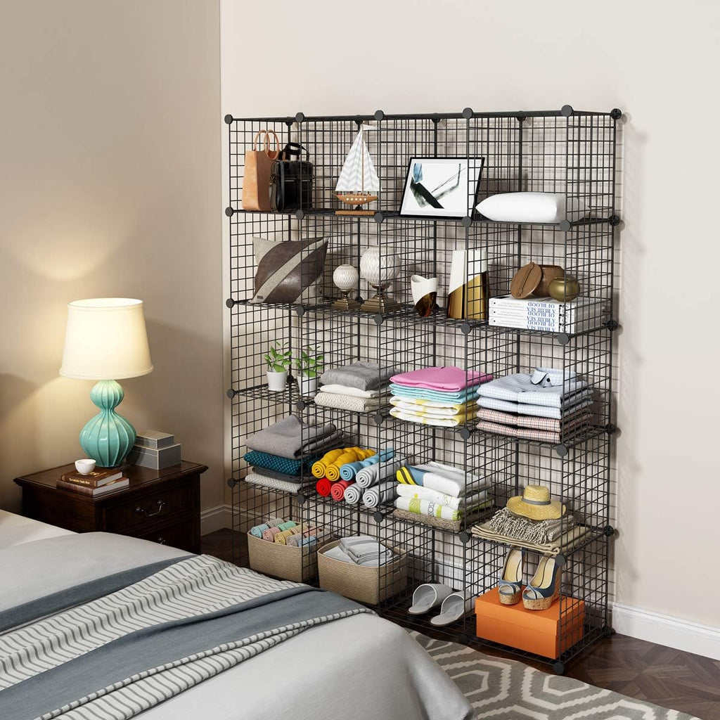 14x14 Wire Cube Storage 25-Cube Modular Shelving Unit E3672