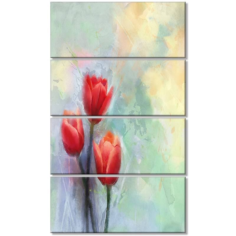 4 Piece Painting Print on Wrapped Canvas Set M830