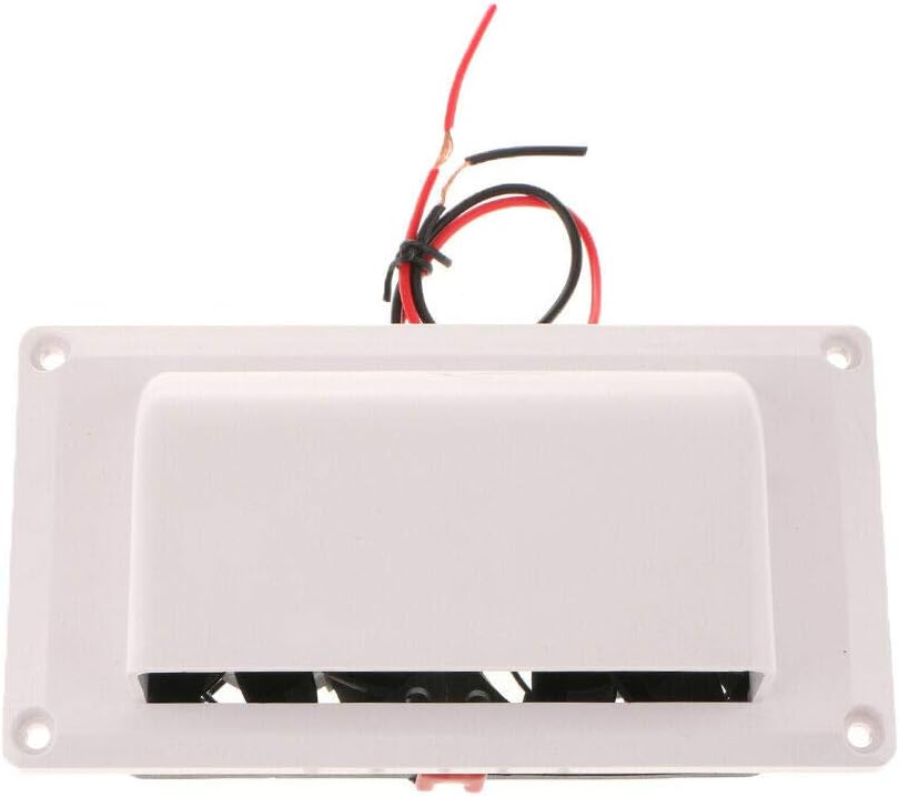 White 25W RV Side Air Vent Exhaust Fan W4358
