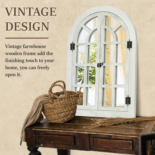 Arched Wall Mirror Wood Frame K8626