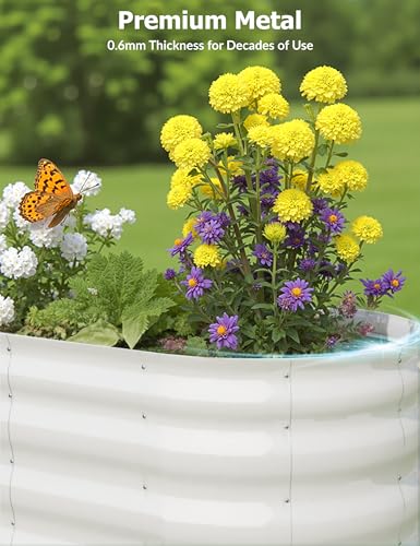 Oval Galvanized Steel Raised Garden Bed S52703