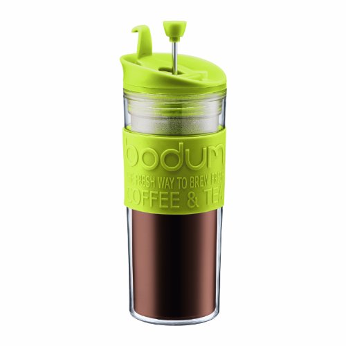 Black 15oz Vacuum Insulated Stainless Steel Travel Press E7351