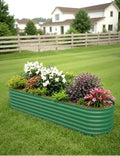 Oval Galvanized Steel Raised Garden Bed S52703
