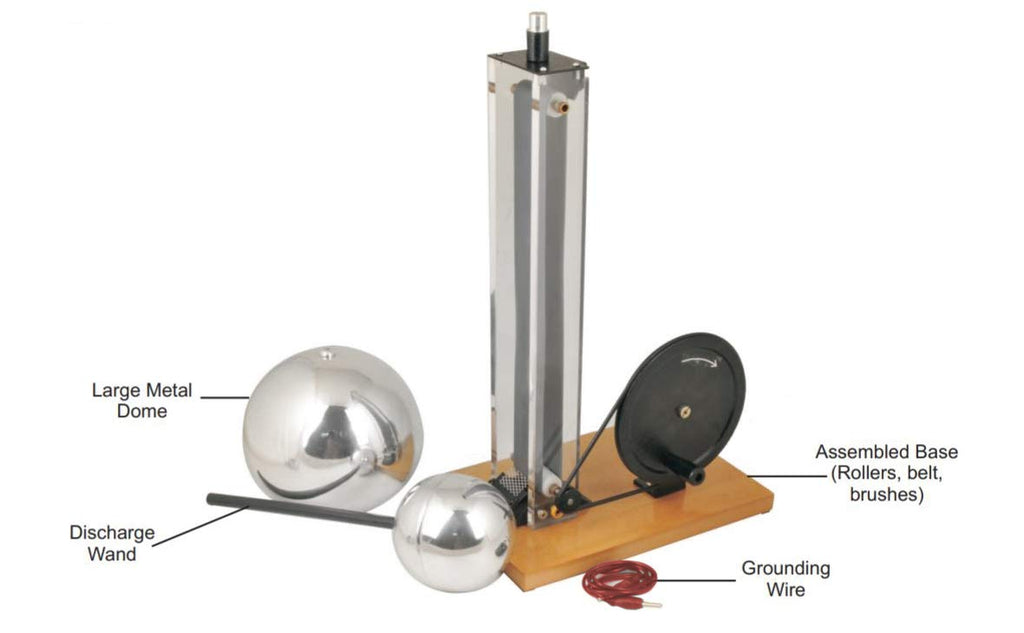 9.8" Sphere Hand Crank Van De Graaff Generator O3394