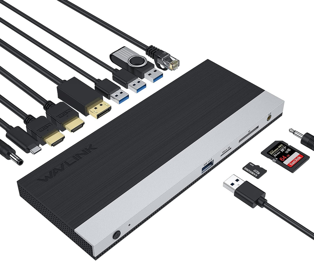 12-in-1 USB C Docking Station with HDMI VGA DisplayPort Ethernet B496040