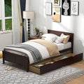 White Twin Size Bed Frame with 2 Drawers U3122