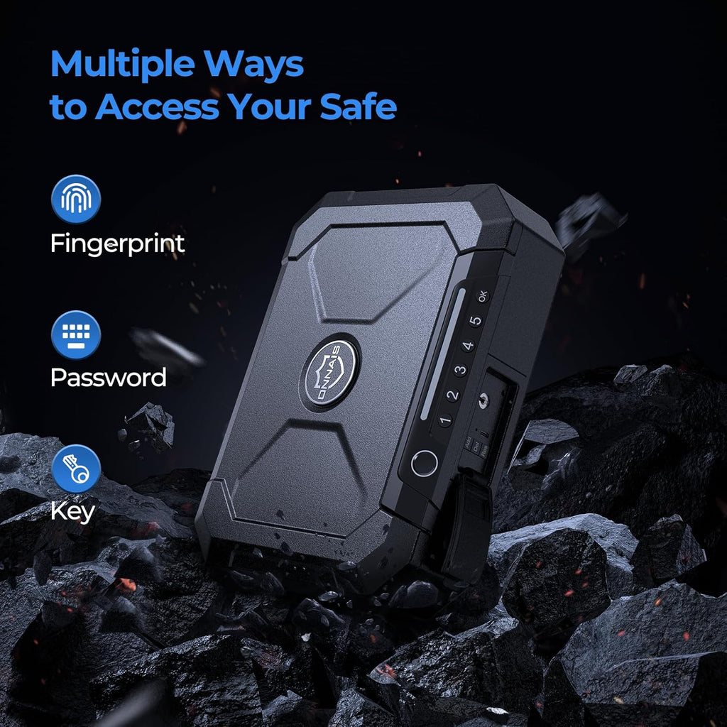 Biometric Fingerprint Gun Safe with USB-C Charging and Interior Light L3161