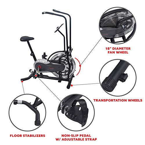 Air Bike Fan Exercise Bike with Digital Monitor and Adjustable Seat H5919