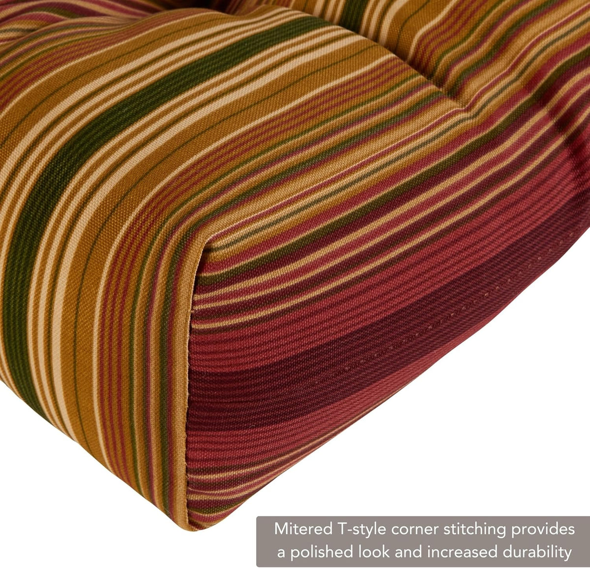Outdoor 44 x 22-inch High Back Chair Cushion, Set of 1, Cinnamon Stripe G6957