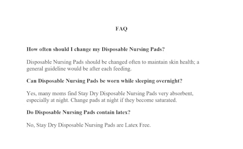 100 Count Disposable Nursing Pads I7508