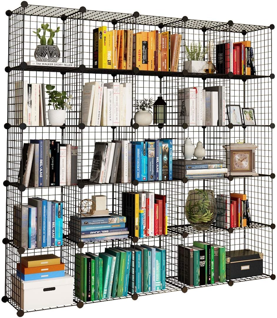 14x14 Wire Cube Storage 25-Cube Modular Shelving Unit E3672