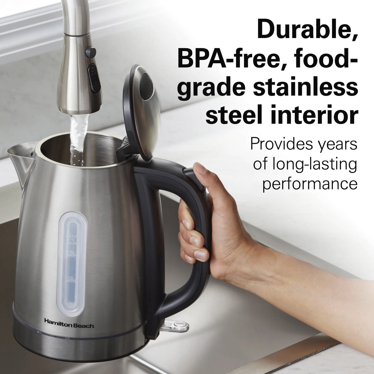 Stainless Steel Electric Kettle, 1.7 Liter Capacity H7936