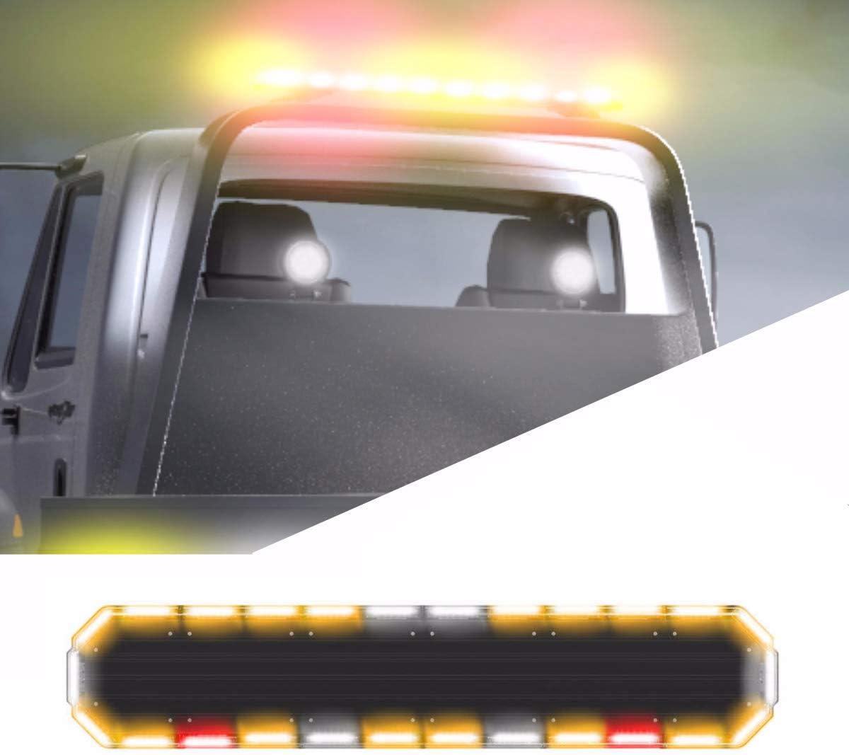 Amber Full Size LED Tow Truck Strobe Light Bar S4968