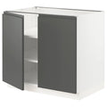 White Base Cabinet with shelves and 2 Doors Y402905