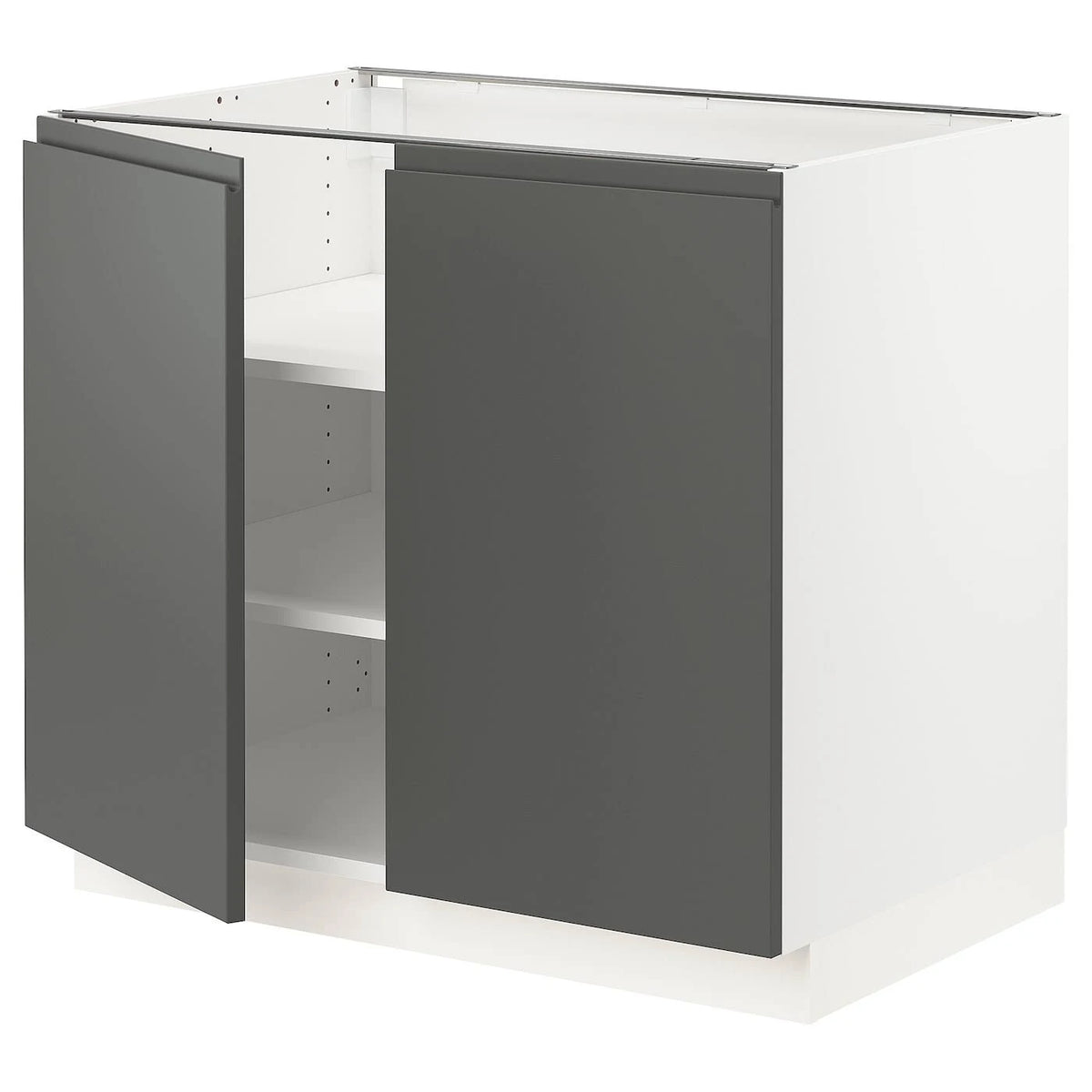 White Base Cabinet with shelves and 2 Doors Y402905