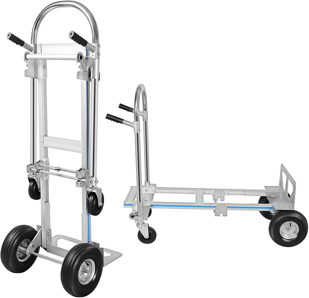 Heavy Duty Convertible Aluminum Hand Truck Dolly with Rubber Wheels B754