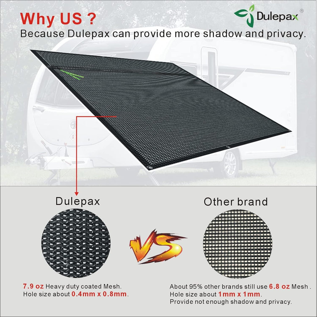 RV Awning Shade Screen with Zipper 8'X11'3'' S460222