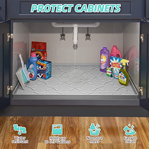 25" x 22" Silicone Cabinet Liner with Raised Edge Q405