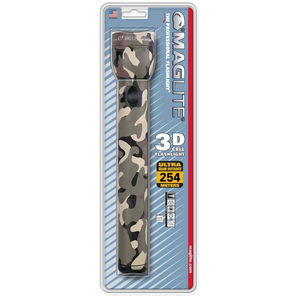 Heavy-Duty Incandescent 3-Cell D Flashlight Camo F973867