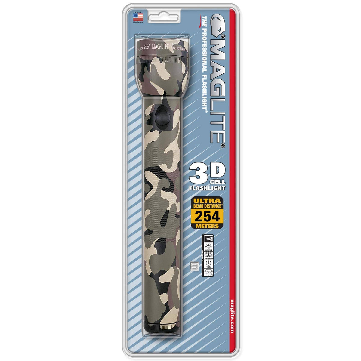 Heavy-Duty Incandescent 3-Cell D Flashlight Camo F973867