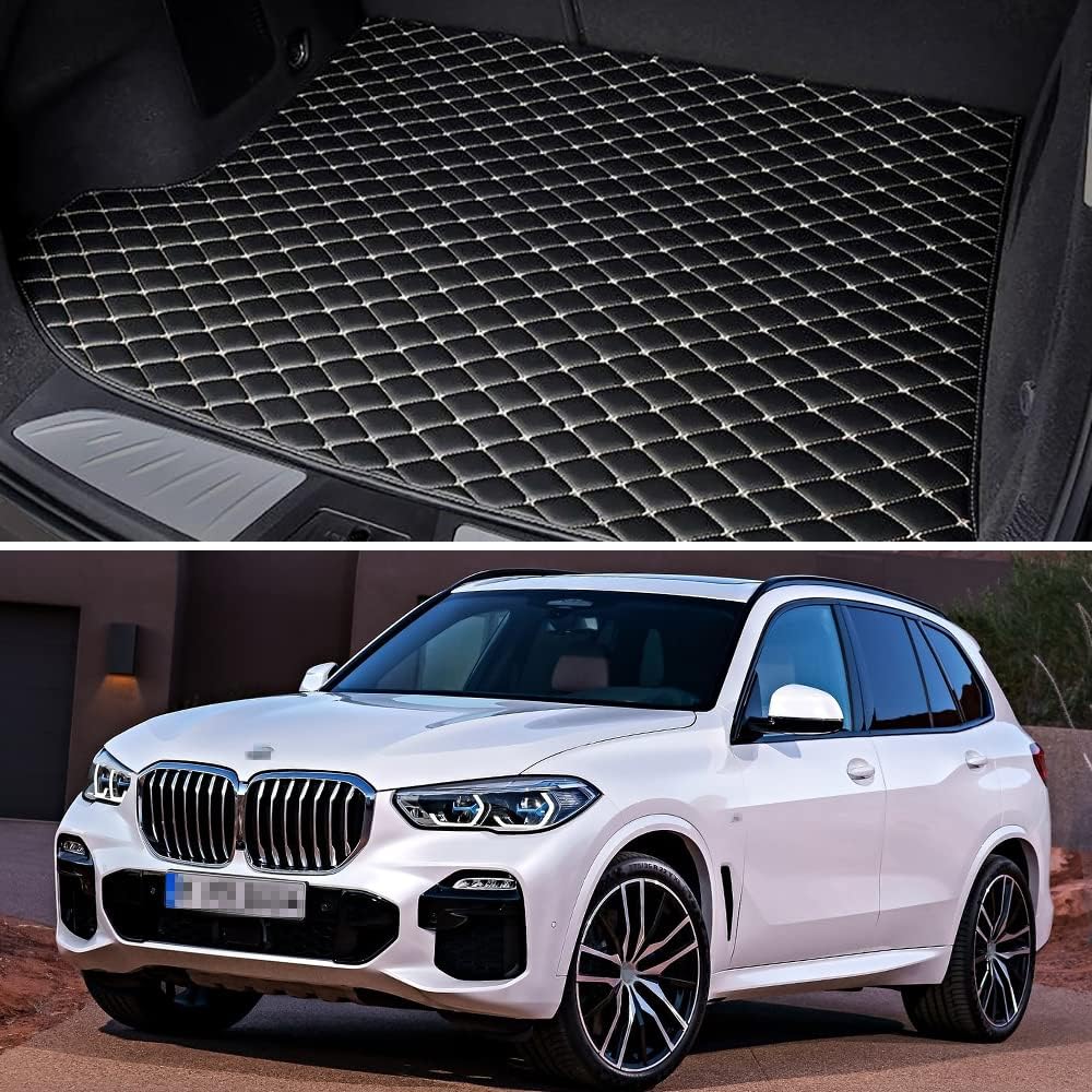 Black with Black line Car Trunk Mat Pack of 2 M590